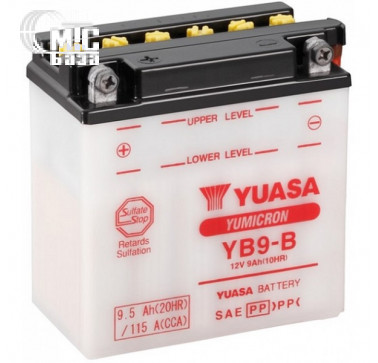 Аккумулятор на мотоцикл Yuasa Yumicron [YB9-B] 6СТ-9,5 Ач R EN115 А 137x77x141мм